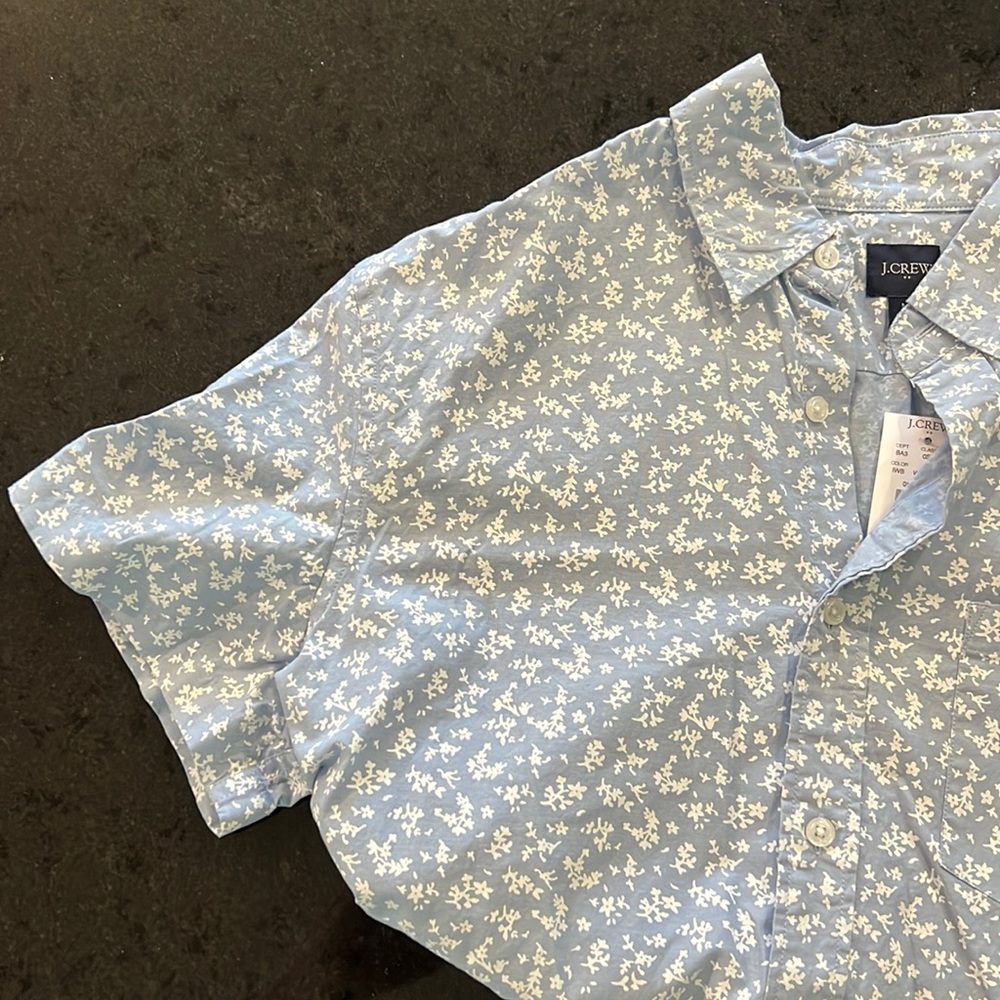 Floral short sleeved button down